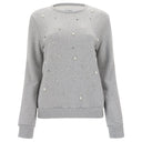 Crewneck sweatshirt - Melange + Bead details