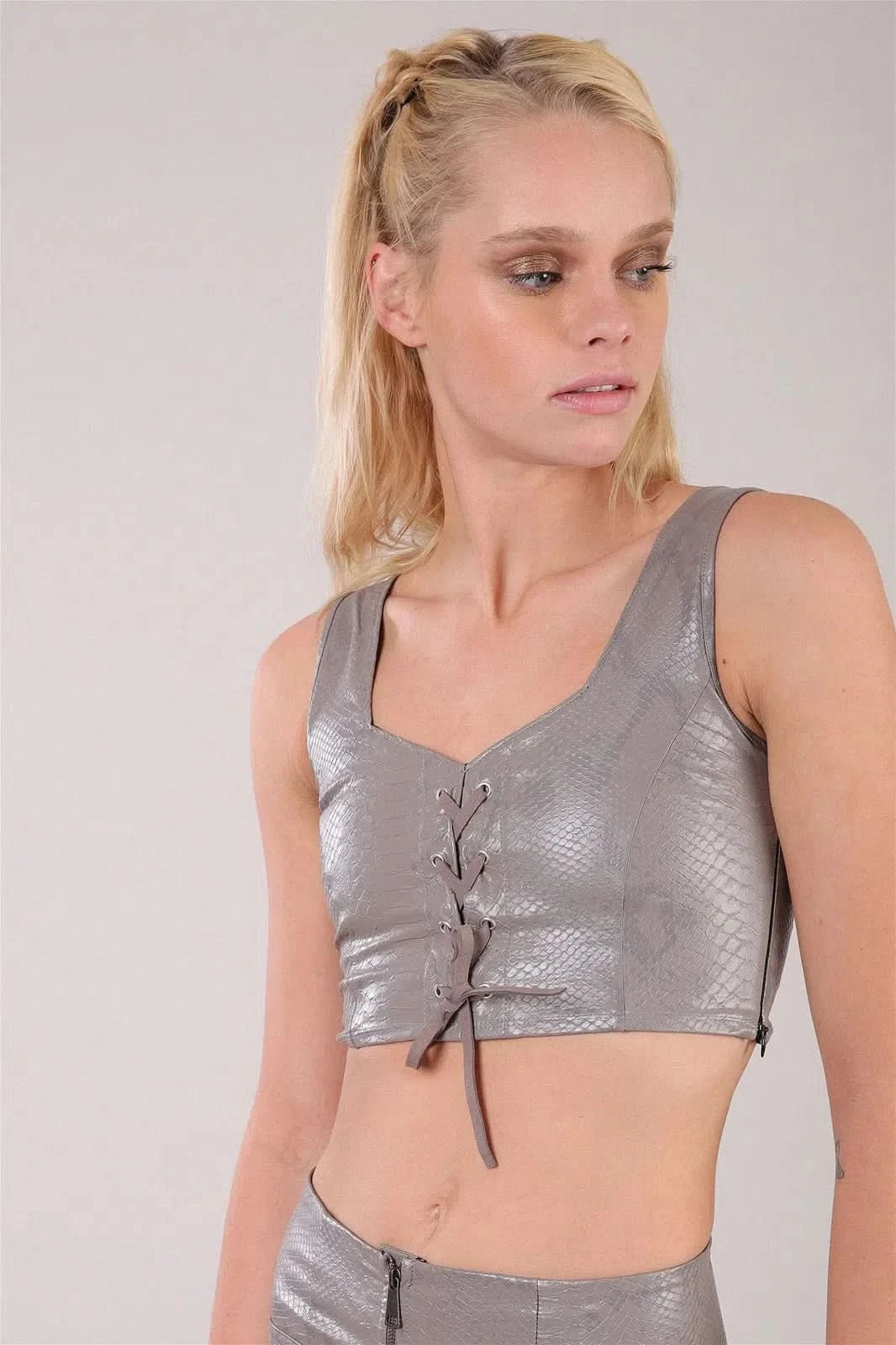 Lace up Top - Python