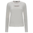 Long Sleeve Shirt - White + Gold Text