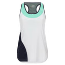 Racer back yoga tank top - White + Mint