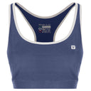 Shiny pink jersey sports bra ideal for yoga 100% Made in Italy
