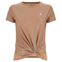 T Shirt with front knot - Nude
