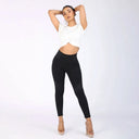 WRUP Biker Fashion - High Waisted - 7/8 Length - Black