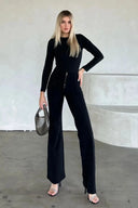 WRUP Denim - High Waisted - Super Flare - Black + Black Stitching