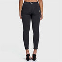 WRUP Denim - Mid Rise - 7/8 Length - Black + Black Stitching