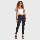 WRUP Denim - Mid Rise - 7/8 Length - Black + Black Stitching