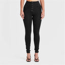 WRUP Denim - Super High Waisted - Full Length - Black + Black Stitching