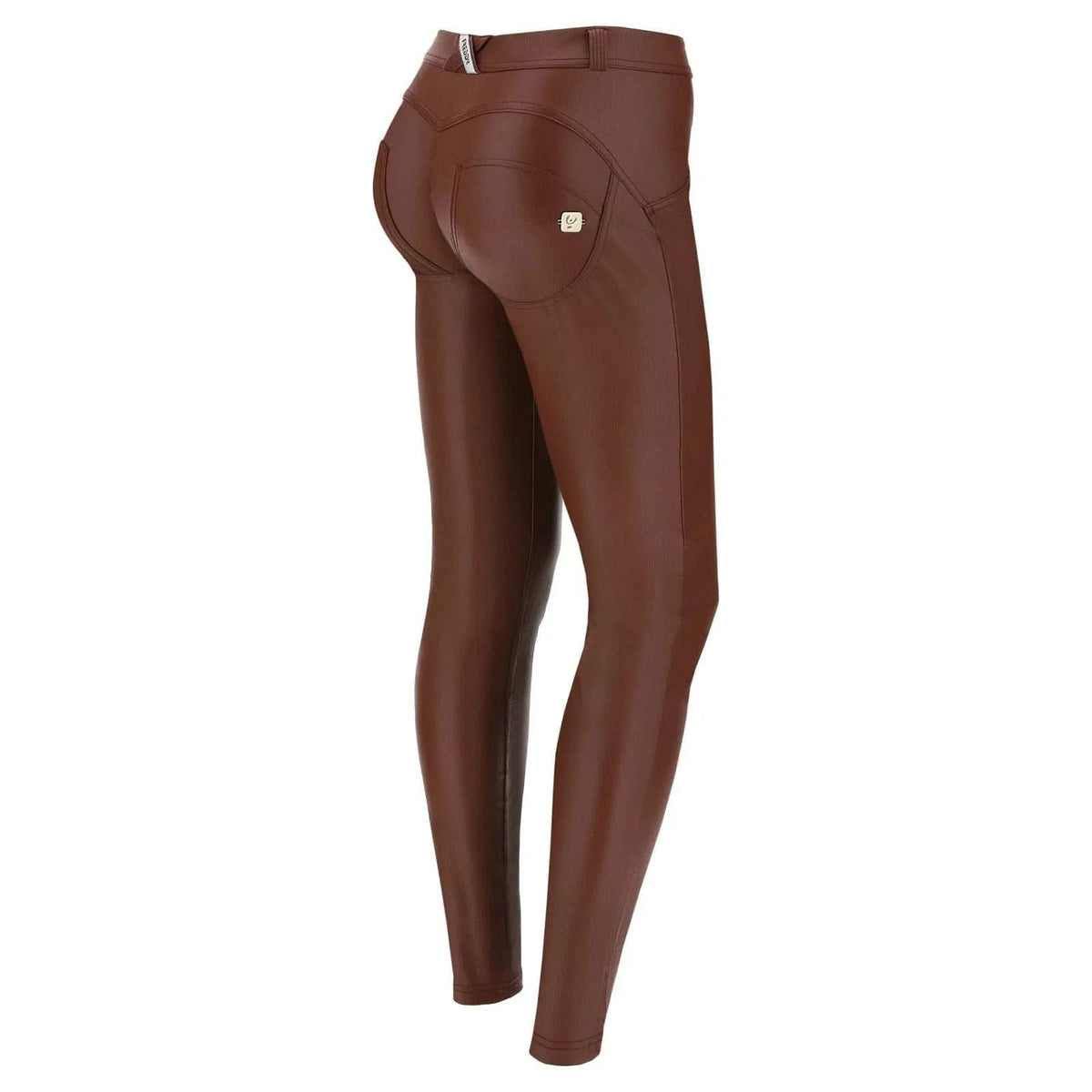 WRUP Faux Leather - Mid Rise - Full Length - Brown