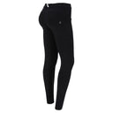 WRUP Jacquard Trousers - Mid Rise - Full Length - Black Crocodile