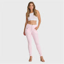WRUP SNUG Jeans - High Waisted - 7/8 Length - Baby Pink