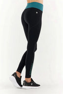 WRUP Sport - High Waisted - Full Length - Black & Pacific Blue