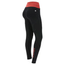 WRUP Sport - High Waisted - Full Length - Black & Rhubarb