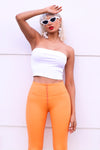 WR.UP® Faux Leather - High Waisted - Full Length - Sunset Orange 5