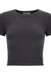Ribbed T Shirt - Charcoal 6
