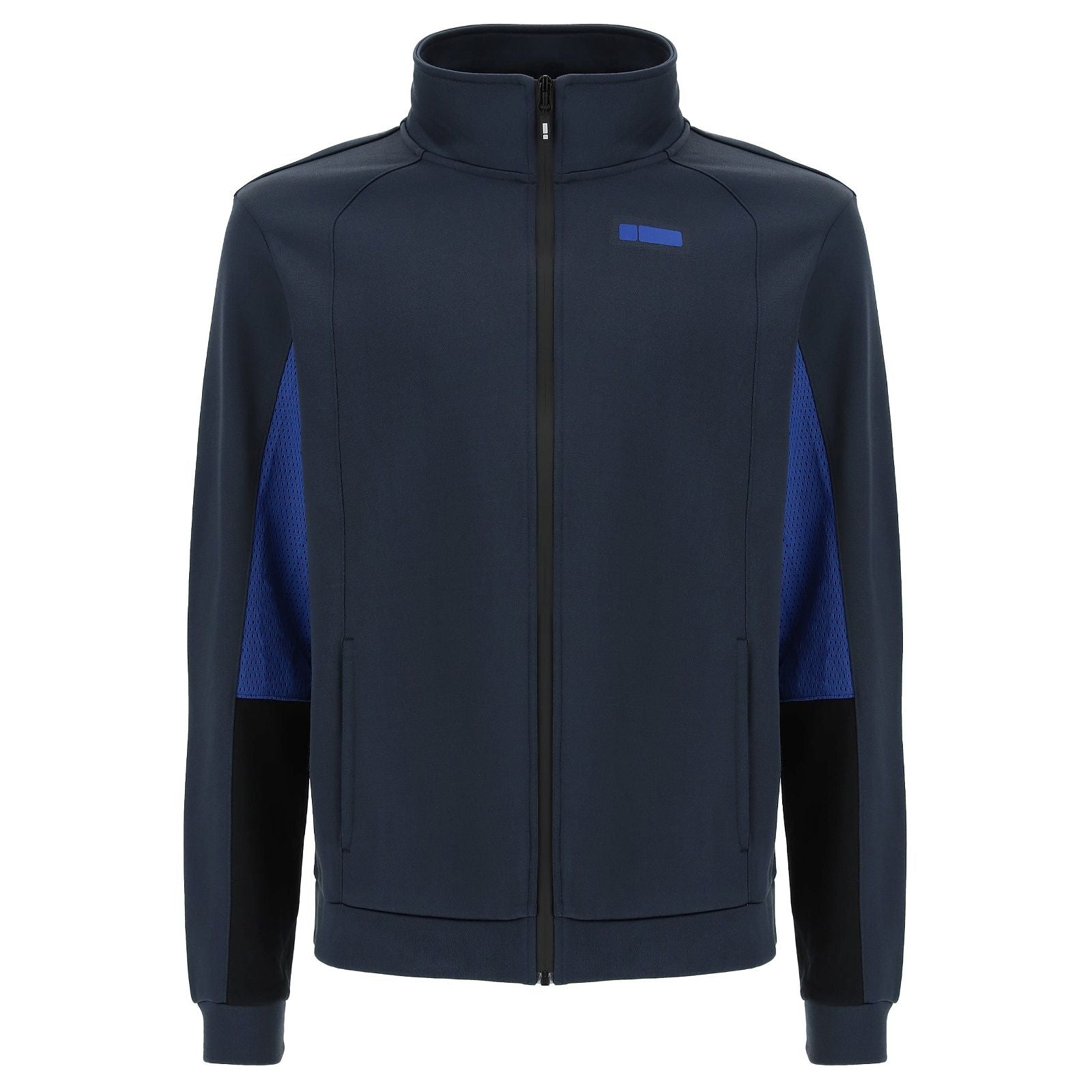 Comfort Fit Sweatshirt with mesh inserts - Navy Blue 1
