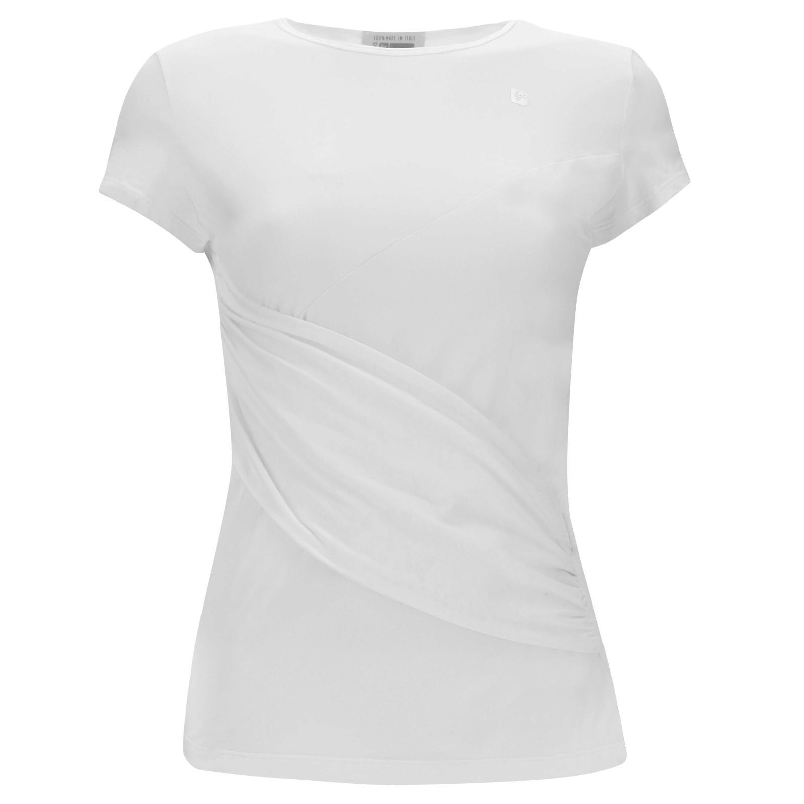 Cross Front T Shirt - White 1