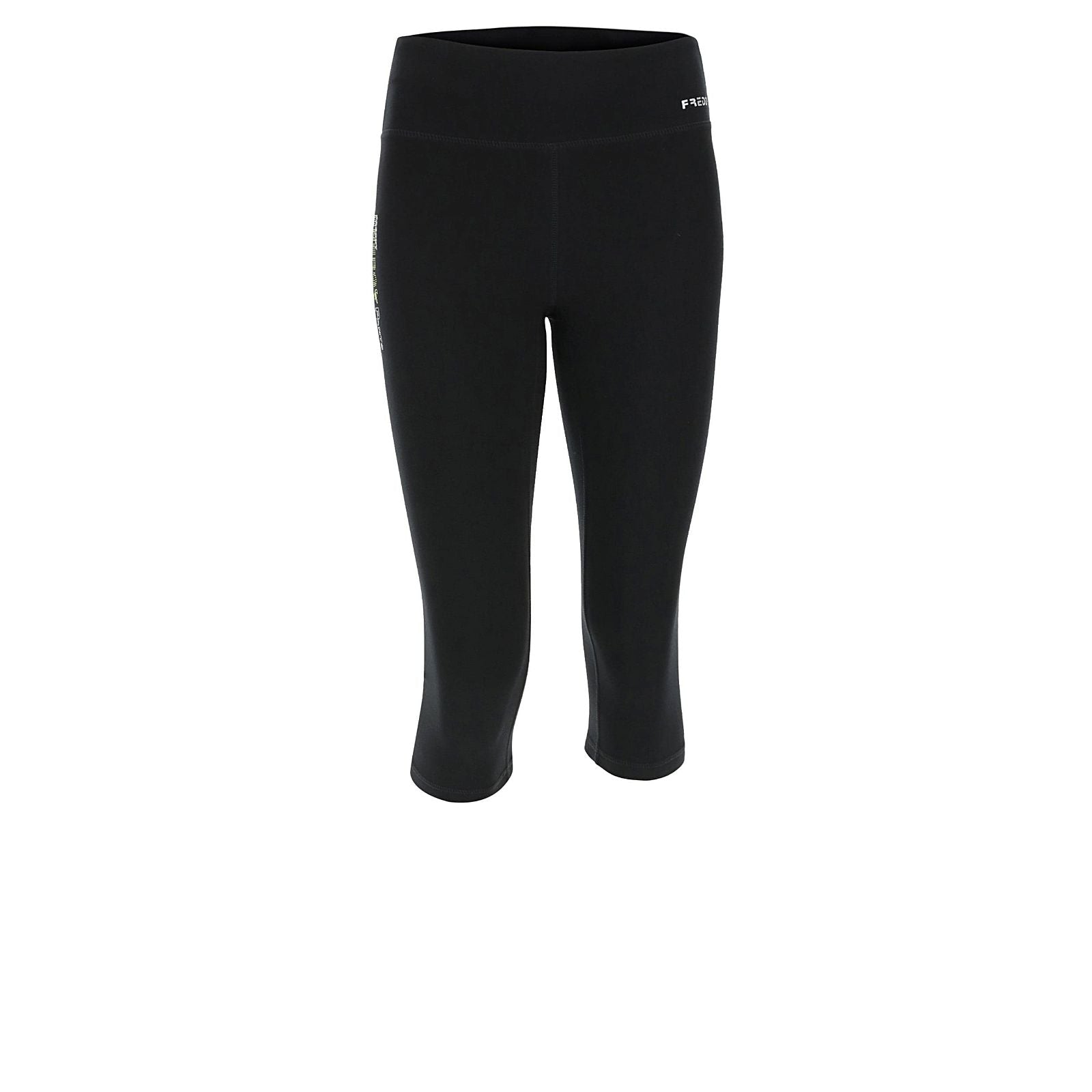 Diwo Energy Pants® - High Waisted - Capri Length - Black + Reflective Details 2