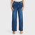 N.O.W® Denim Limited Edition - High Waisted - Wide Leg - Dark Blue + Yellow Stitching - Freddy UK