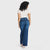 N.O.W® Denim Limited Edition - High Waisted - Wide Leg - Dark Blue + Yellow Stitching - Freddy UK