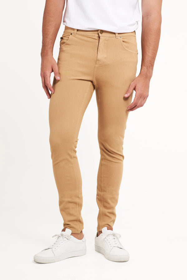 Freddy Men’s Jeans - Desert Tan with Tan Stitching
