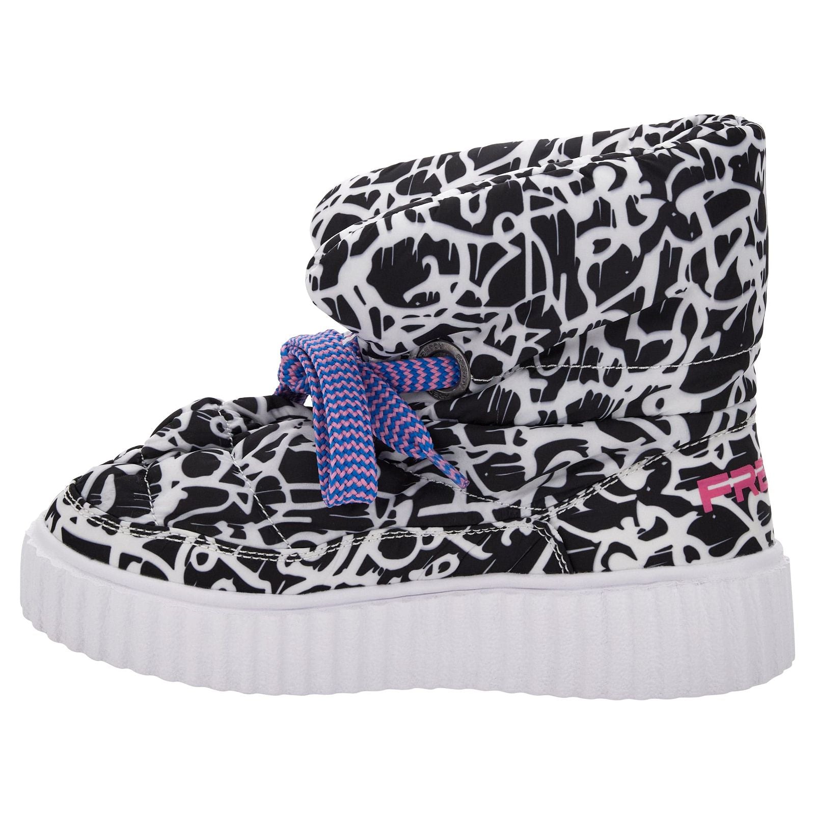 Puff Boots with Fleece Lining - Graffiti 2