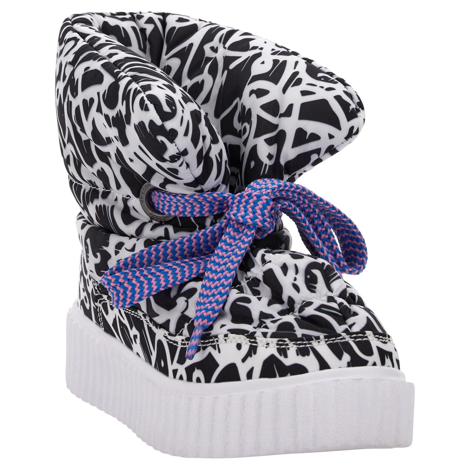 Puff Boots with Fleece Lining - Graffiti 3