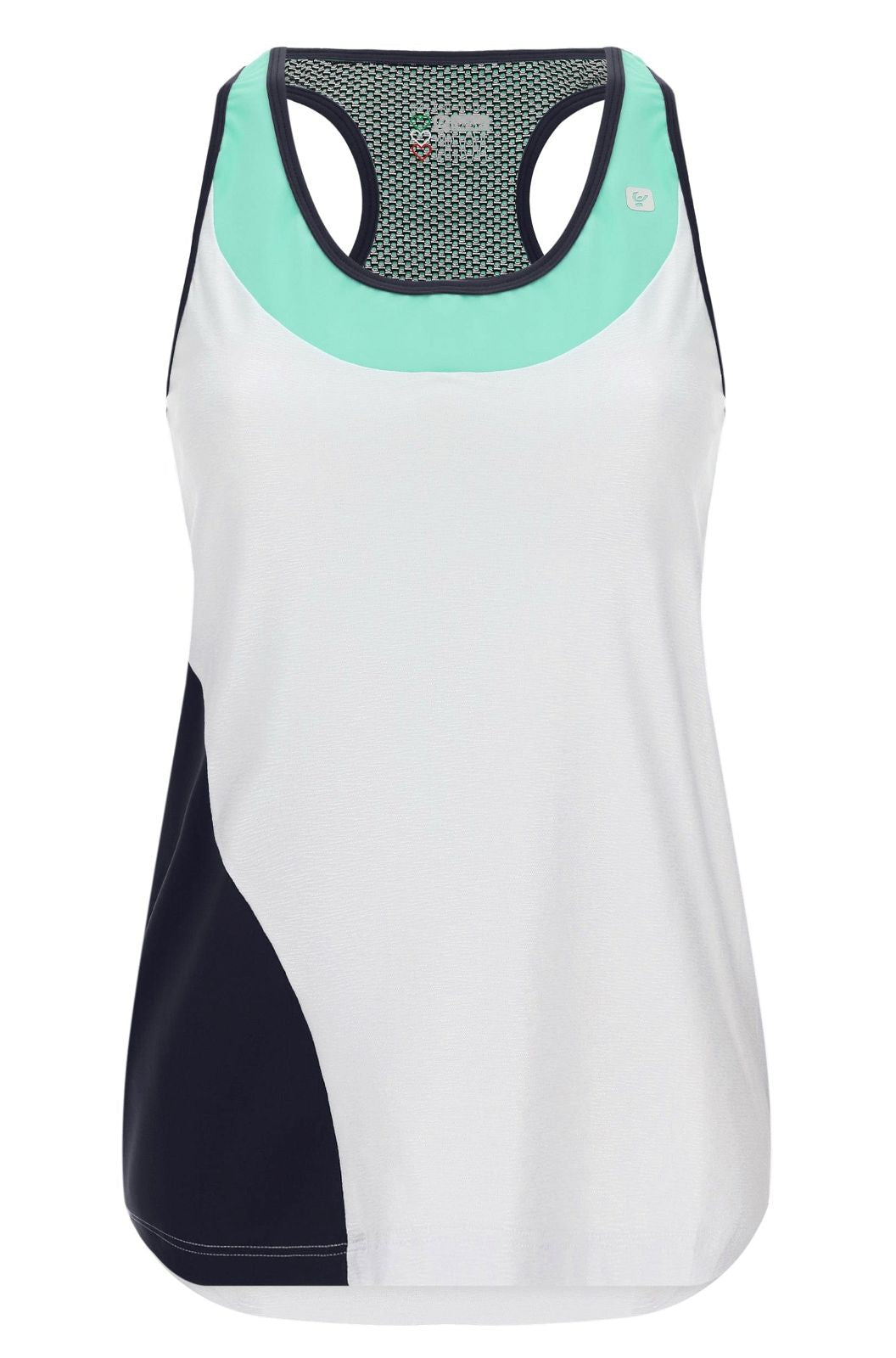 Racer back yoga tank top - White + Mint - Freddy UK