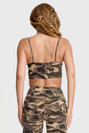Cross Front Top - Brown Camo