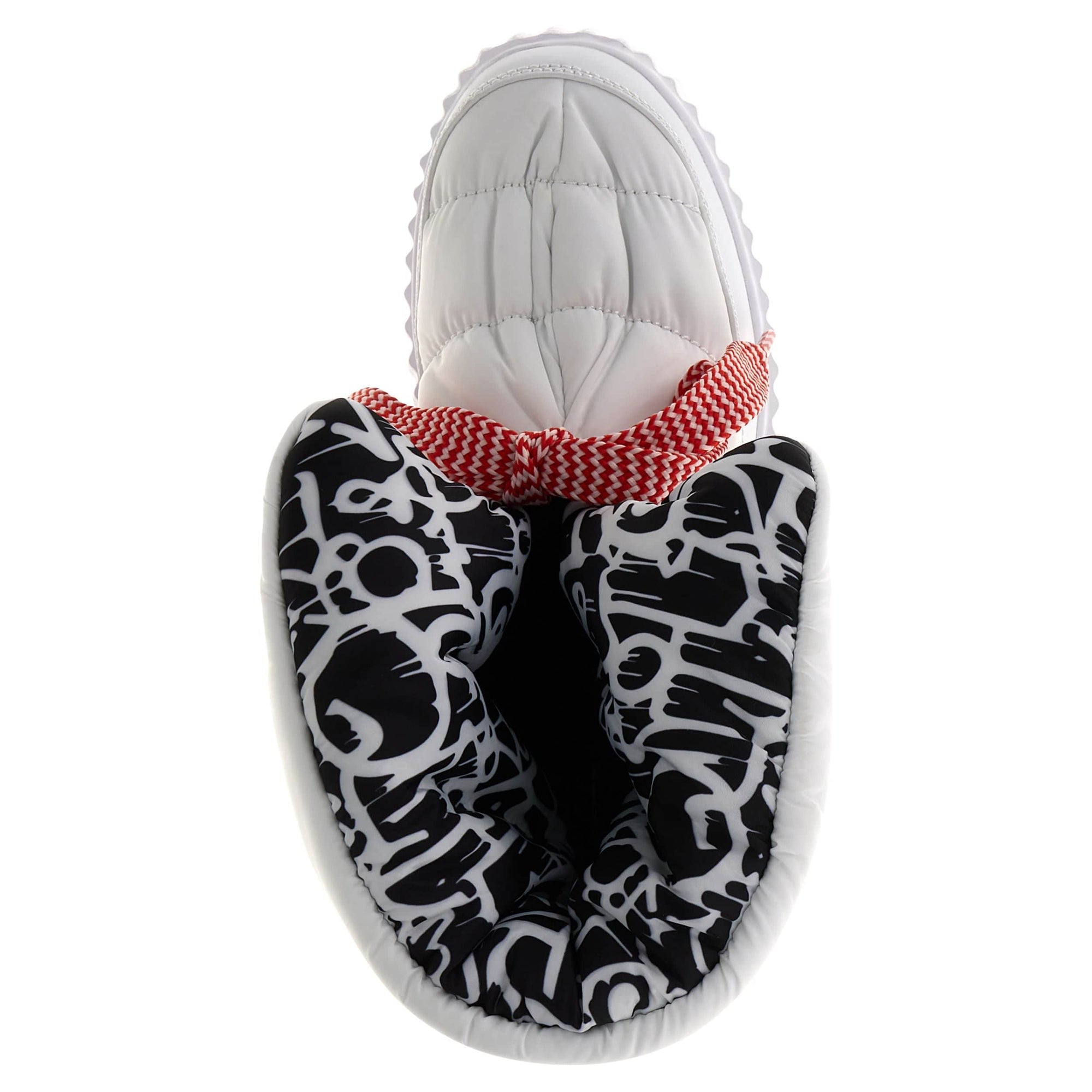Puff Boots with Fleece Lining - White + Graffiti Lining 2