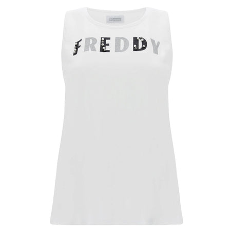Tank top with bead details - White 4