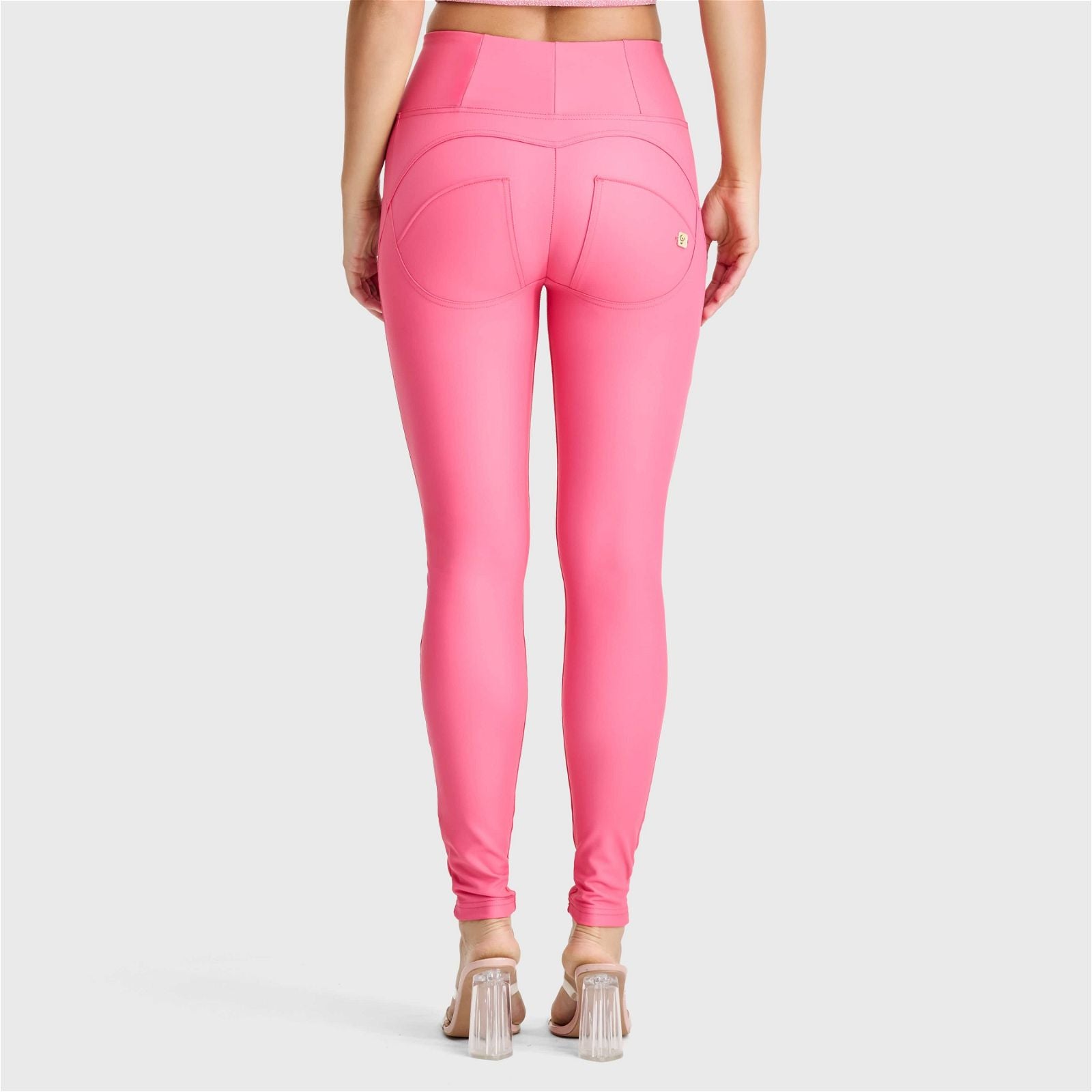 WR.UP® Faux Leather - High Waisted - Full Length - Candy Pink 2