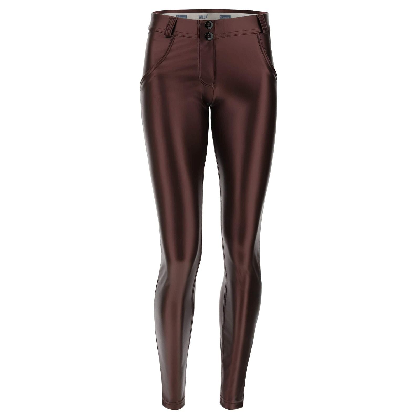 WR.UP® Metallic Faux Leather - Mid Rise - Full Length - Aubergine 2