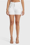 WR.UP® SNUG Jeans - 3 Button High Waisted - Shorts - White 2