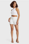 WR.UP® SNUG Jeans - 3 Button High Waisted - Shorts - White 4