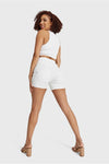 WR.UP® SNUG Jeans - 3 Button High Waisted - Shorts - White 6