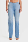 WR.UP® SNUG Jeans - High Waisted - Flare - Light Blue + Yellow Stitching 6