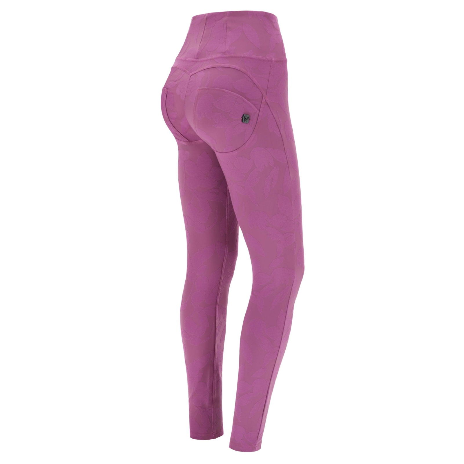 WR.UP® Trousers - High Waisted - Full Length - Fucsia Jacquard 1