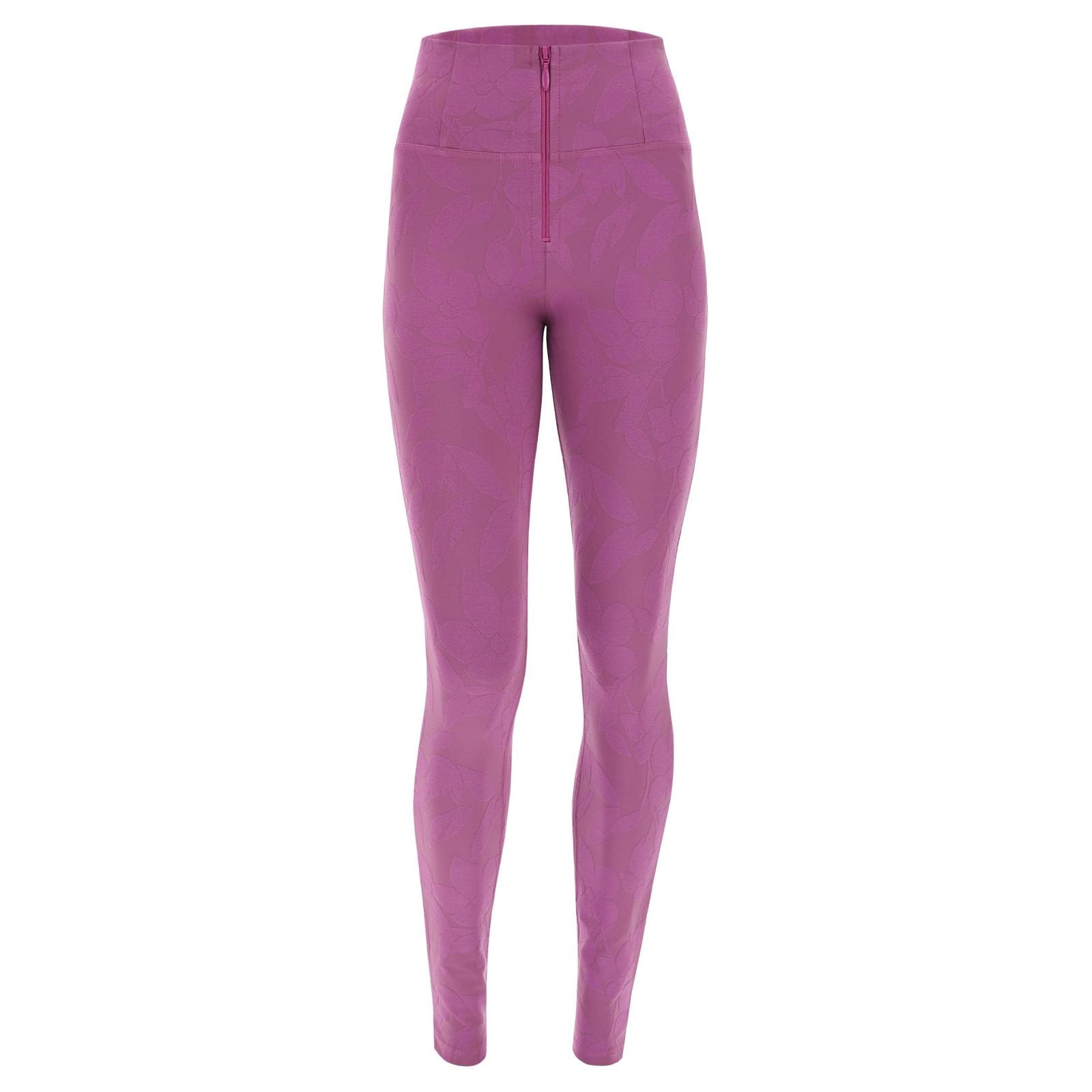 WR.UP® Trousers - High Waisted - Full Length - Fucsia Jacquard 2