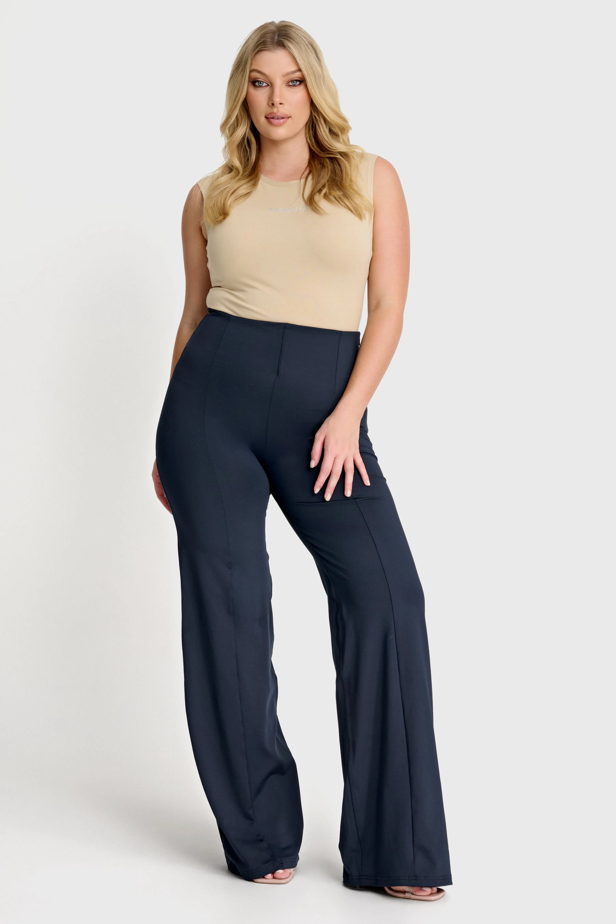 WRUP DIWO Boss Wear - High Waisted - Wide Leg - Deep Blue 2