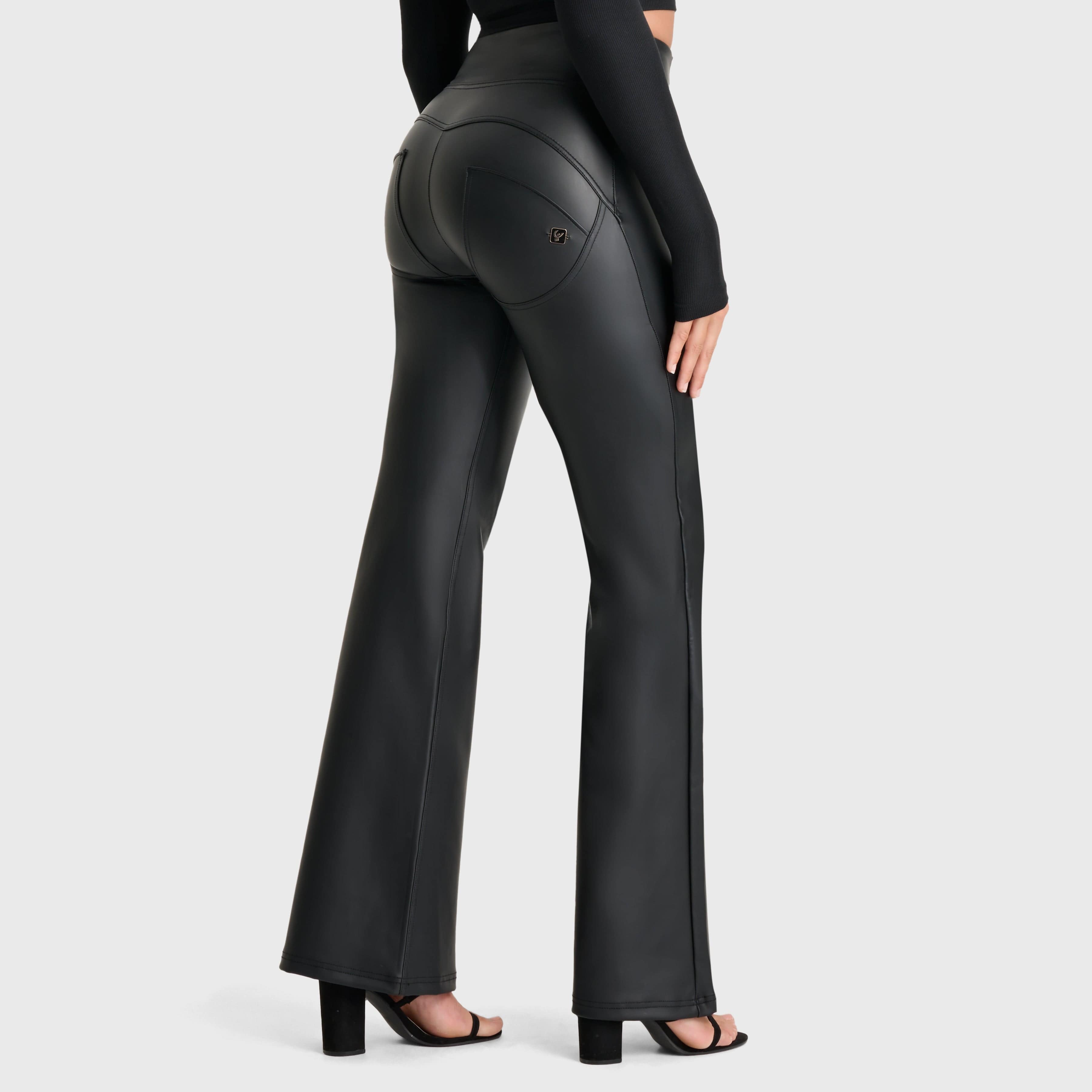WR.UP® Faux Leather - Super High Waisted - Super Flare - Black 1