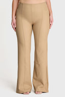 WRUP Faux Leather - Super High Waisted - Super Flare - Sand