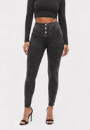 WRUP Garment Dyed Fashion - High Waisted - Full Length - Black