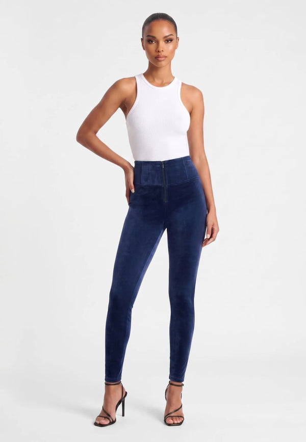 WRUP Velvet - High Waisted - Full Length - Deep Blue