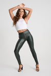 WR.UP® Python Faux Leather Limited Edition - High Waisted - Full Length - Forest Mist 5