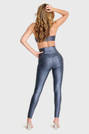 WRUP Disco Pants - Super High Waisted - Full Length - Deep Blue