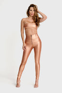 WRUP Disco Pants - Super High Waisted - Full Length - Rose Gold