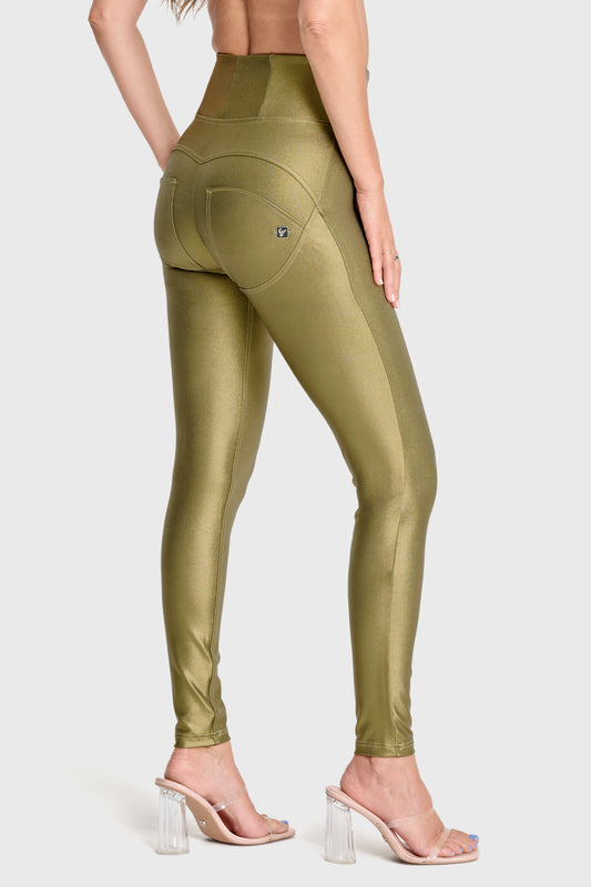 WRUP Luxe Shimmer - Super High Waisted - Full Length - Olive Green