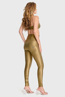 WRUP Disco Pants - Super High Waisted - Full Length - Olive Green