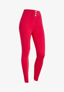 WRUP 3 Button Fashion - Super High Waisted - Full Length - Rose Red