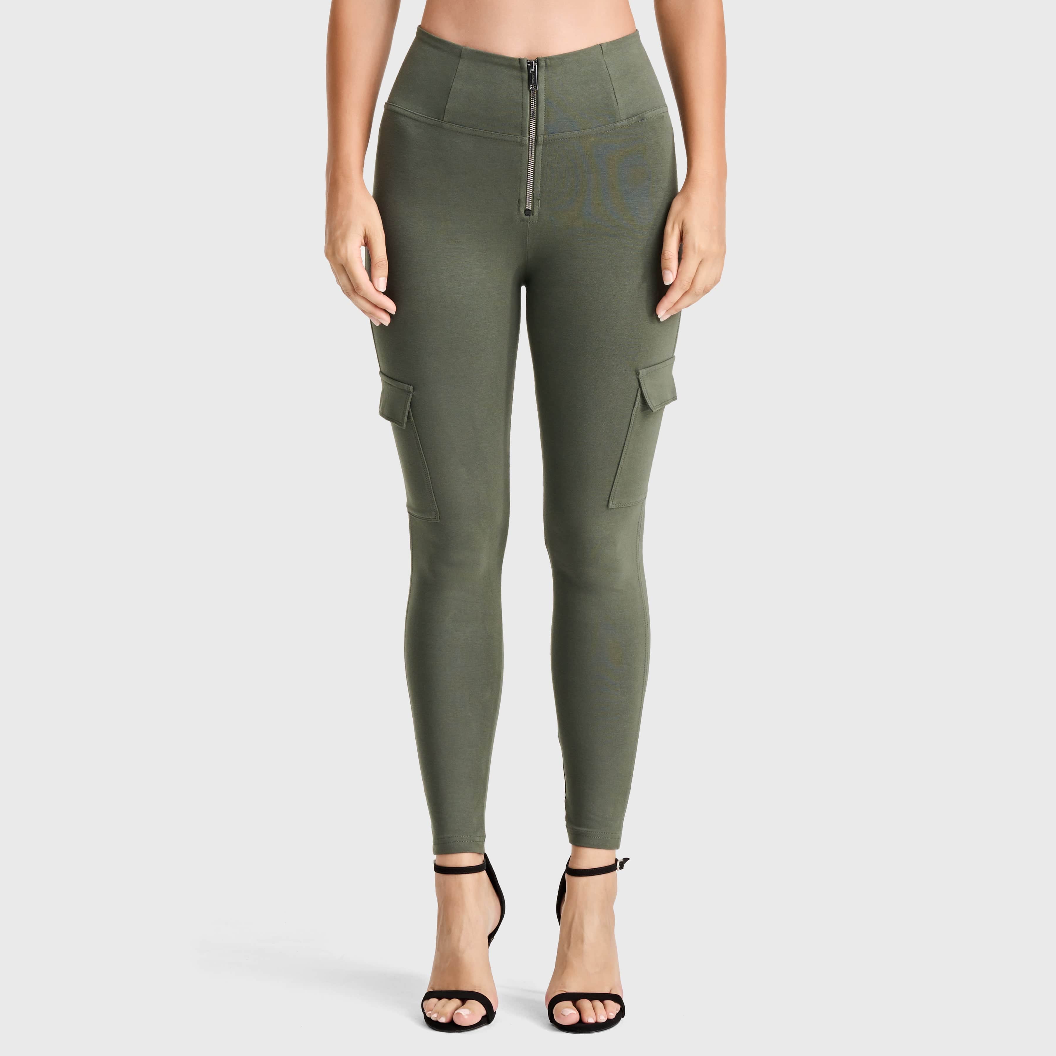 WR.UP® Cargo Fashion - High Waisted - 7/8 Length - Military Green 2
